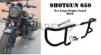 Fit For Royal Enfield Shotgun 650 Evo Engine Guard Pair Black - SPAREZO
